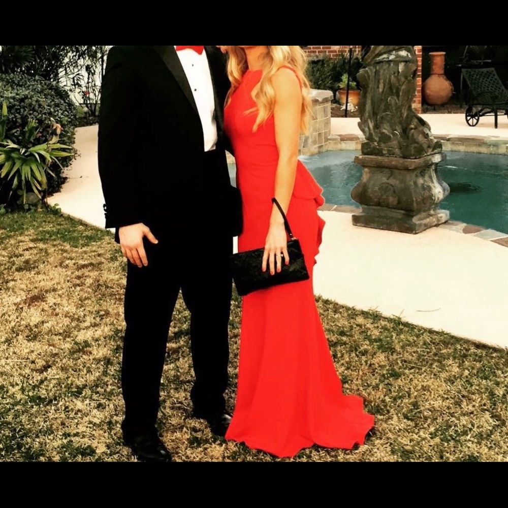 Low Back Long Red Dress